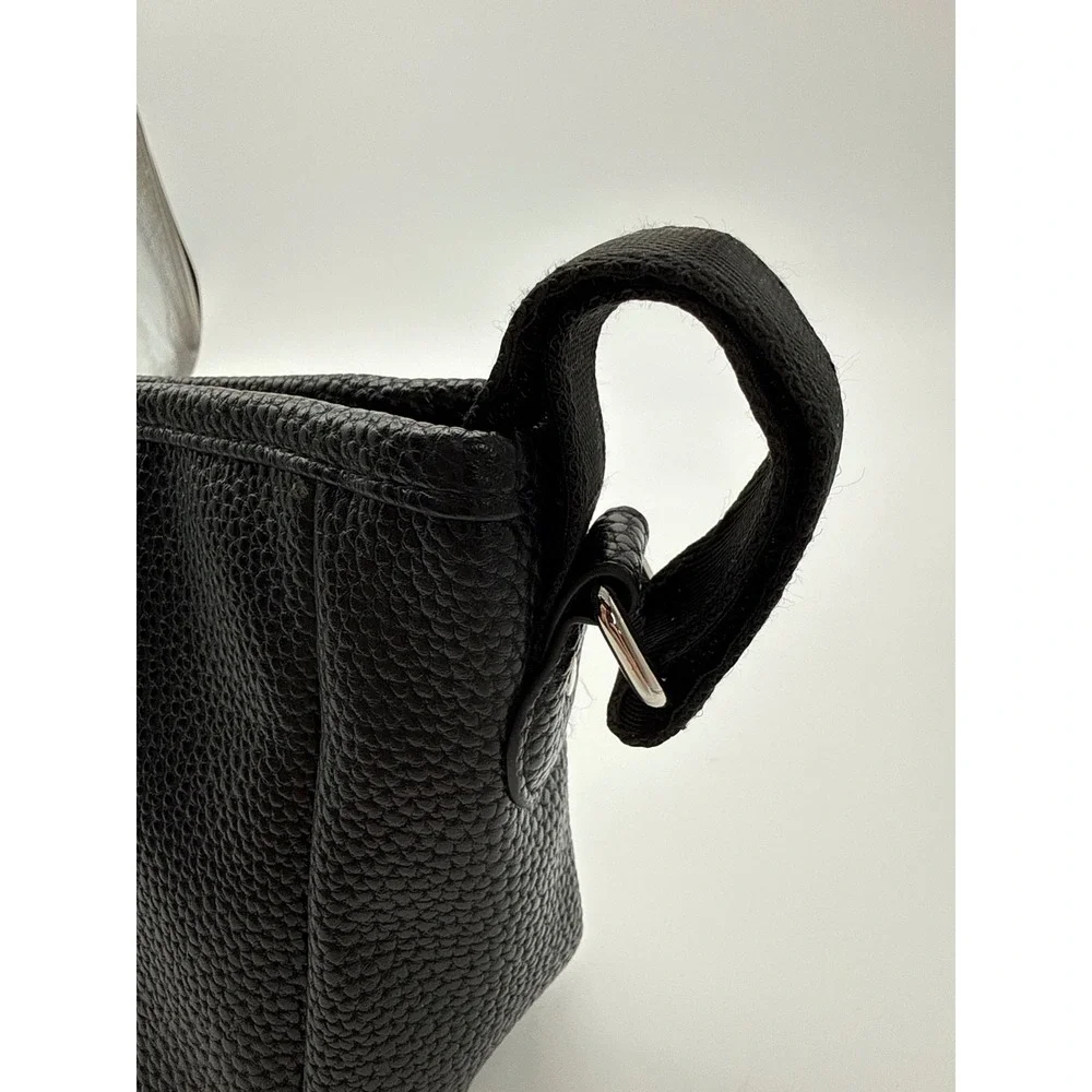 Itzy Ritzy Stroller Caddy Organizer OS Black Excellent Vegan Leather Pebbled